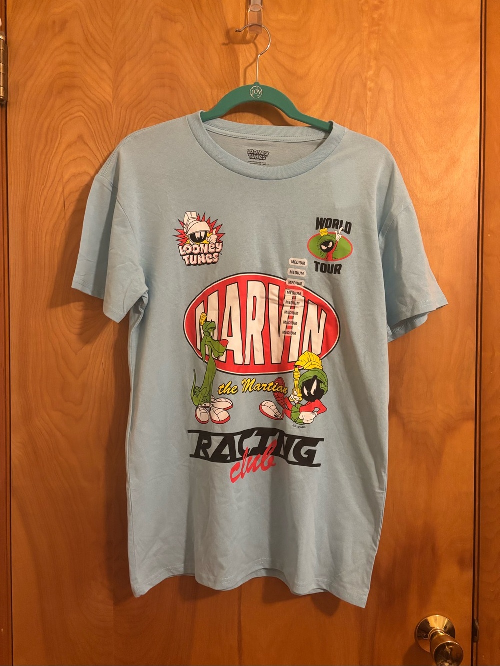 Looney Tunes Light Blue Marvin the Martian Graphic Tee